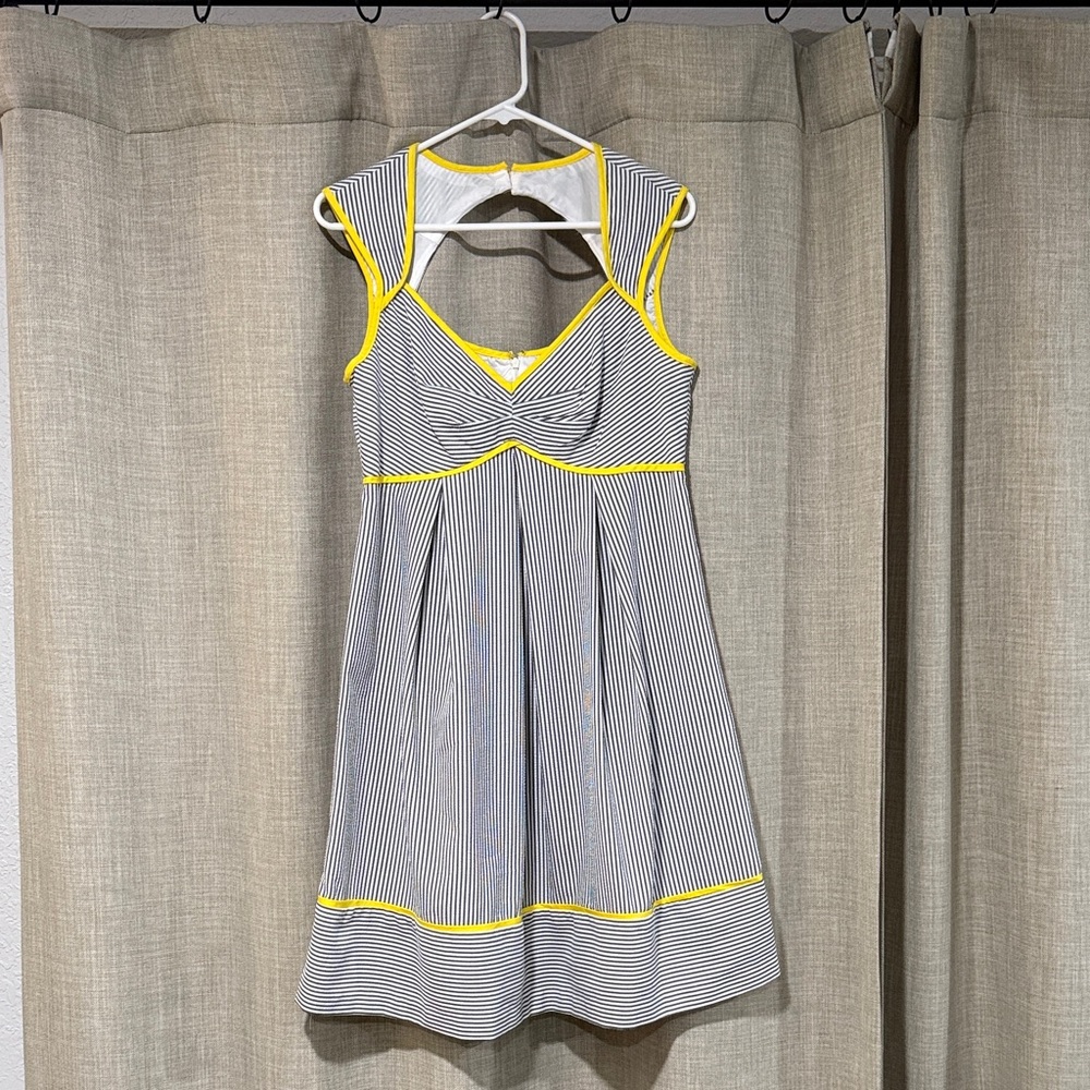 Striped Dress with Yellow Accents